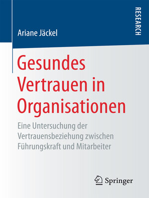 cover image of Gesundes Vertrauen in Organisationen